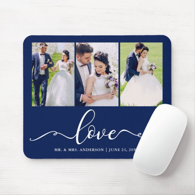 Mousepad Calliografia Love 3 Wedto Photo - Pick Color - (Com mouse)