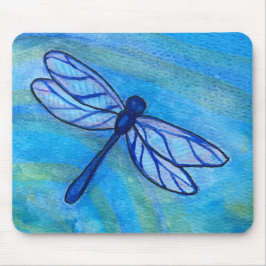 Mousepad Calm Blue Dragonfly Aquaeful
