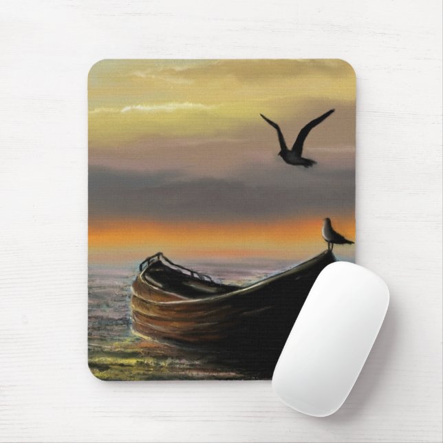 Mousepad Calma - Arte Aquarela (Com mouse)