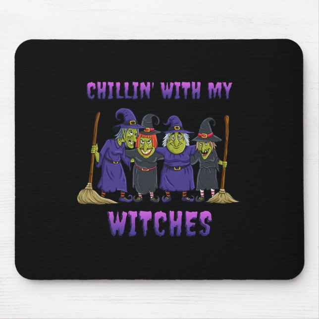 Mousepad Calma Com As Minhas Bruxas Diversão De Halloween (Frente)