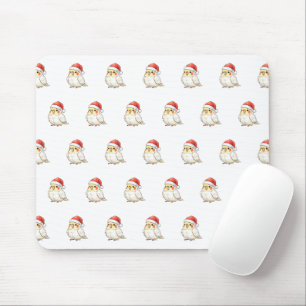 Mousepad Calopsita Usando Chapéu de Papai Noel