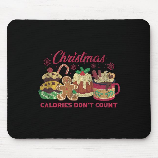 Mousepad Calorias de Natal Não Contem Cookies de Leite (Frente)