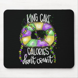 Mousepad Calorias Engraçadas do Rei Não Contem Mardi Gras C