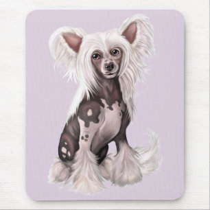 Mousepad Calvos com crista chineses sentam-se