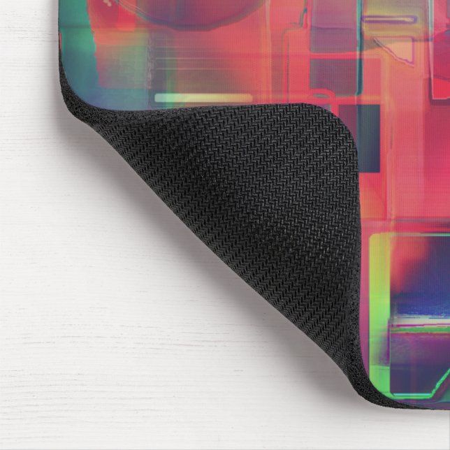 Mousepad Camadas verdes e vermelhas de imagem e um tom leve (Canto)