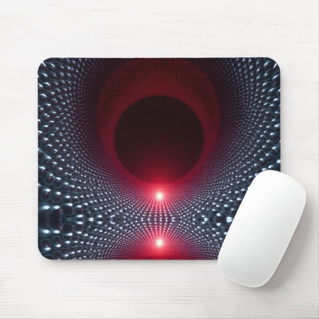 Mousepad Câmara Echo Metálica abstrato com Onda Sonora Verm (Com mouse)