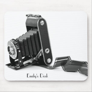 Mousepad câmara vintage com filme