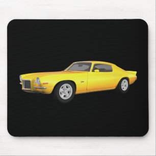 Mousepad Camaro Z28, 1972: Carro Muscular: Término Amarelo: