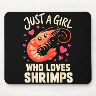 Mousepad Camarões menina frutos do mar cajun