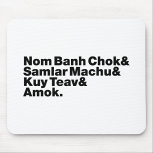 Mousepad Camboja / Comida Khmer Street
