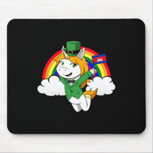 Mousepad Camboja Orgulhoso Bandeira Cambojana Dia de São Pa
