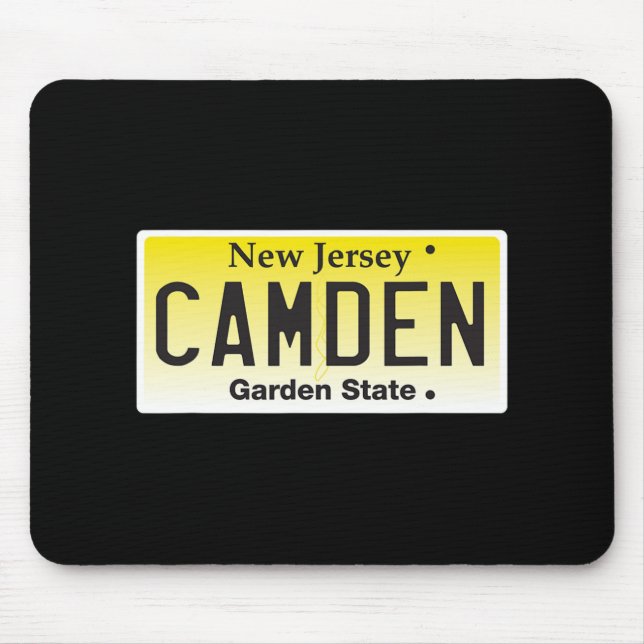 Mousepad Camden New Jersey Nj Hometown License Plate Graphi (Frente)