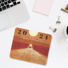 Mousepad Camel Atravessando o Deserto no Sunset 2024