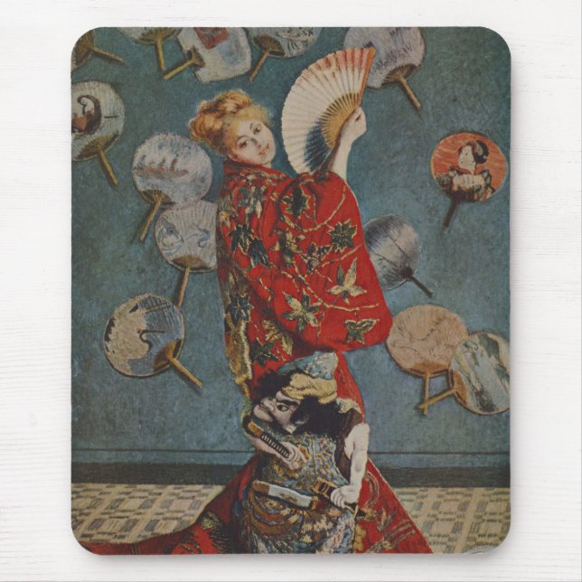 Mousepad Camille Monet em fantasia japonesa por Claude Mone (Frente)