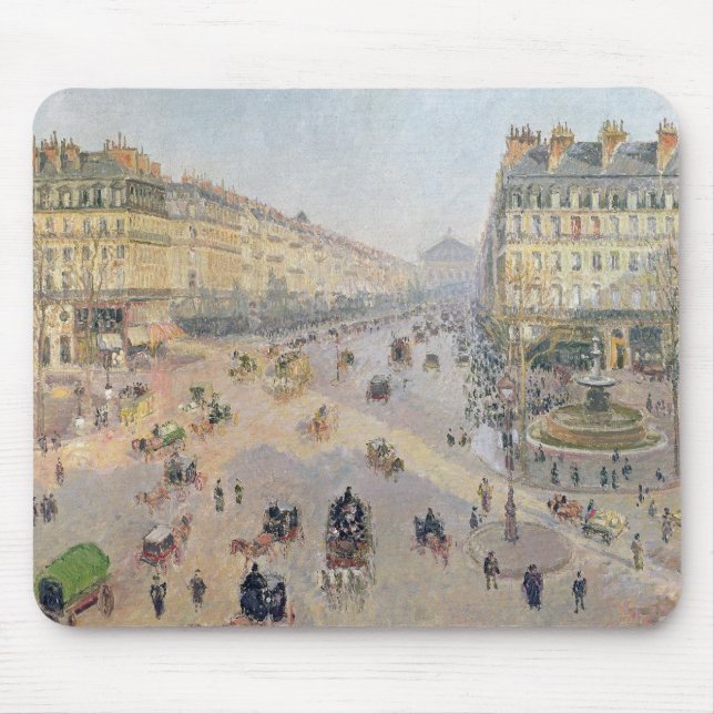 Mousepad Camille Pissarro | a avenida de L'Opera, Paris (Frente)