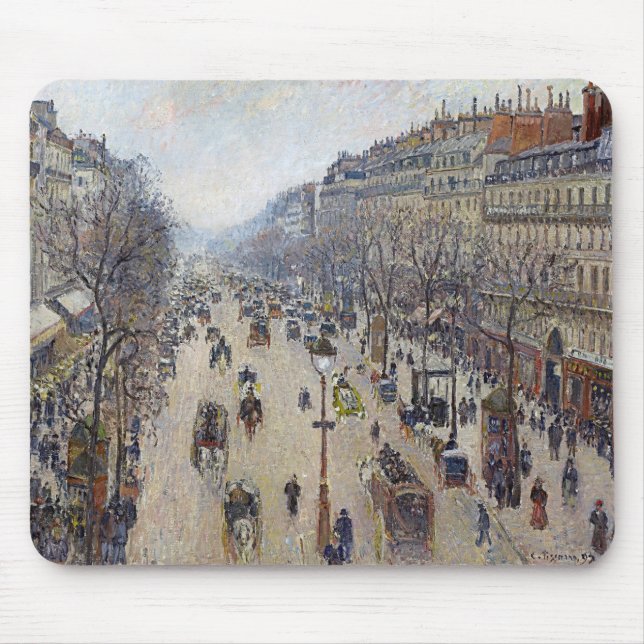 Mousepad Camille Pissarro - Boulevard Montmartre, manhã (Frente)
