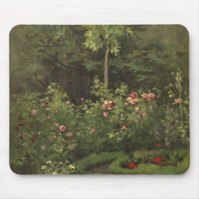 Mousepad Camille Pissarro | um jardim de rosas (Frente)