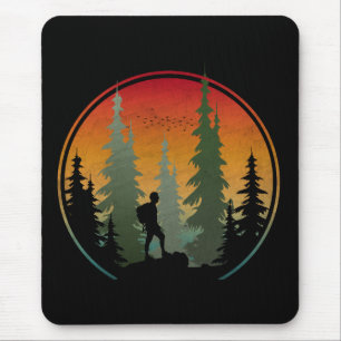 Mousepad Caminhada ao Pôr do Sol Natureza Floresta