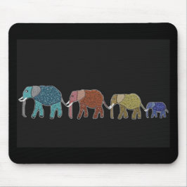 Mousepad Caminhada de néon do elefante africano