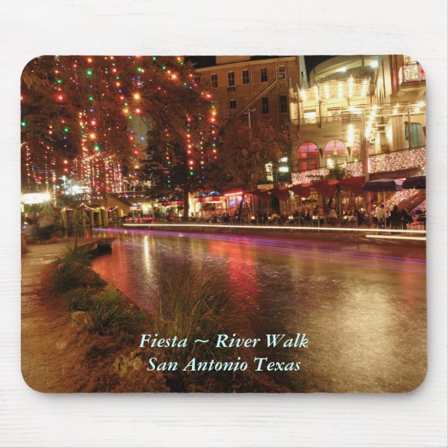 Mousepad Caminhada San Antonio Texas do rio do ~ da festa (Frente)