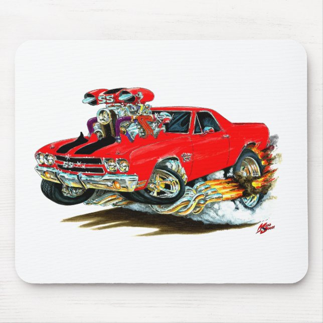 Mousepad Caminhão 1970 Vermelho-Preto do EL Camino (Frente)