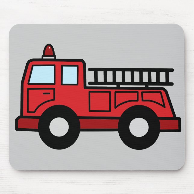 Mousepad Caminhão de Bombeiros de Desenho Animado Veículo d (Frente)