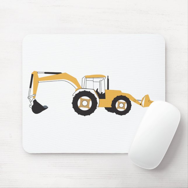 Mousepad Caminhão de Construção de Backhoe (Com mouse)