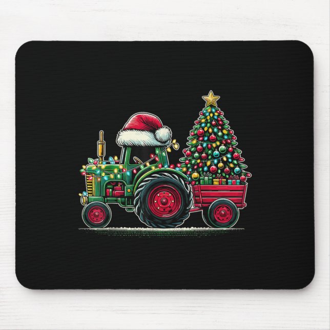 Mousepad Caminhão de Fazenda de Natal Papais noeis de Trato (Frente)