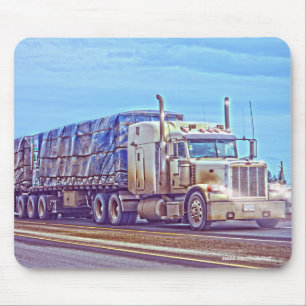 Mousepad Caminhão de Frete Branco - Truque e Arte Rodoviári