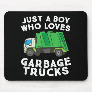 Mousepad Caminhão De Lixo Apenas Um Menino Que Adora Caminh