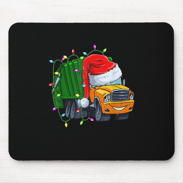 Mousepad Caminhão de Lixo Luz de Natal Caminhões de Lixo (Frente)
