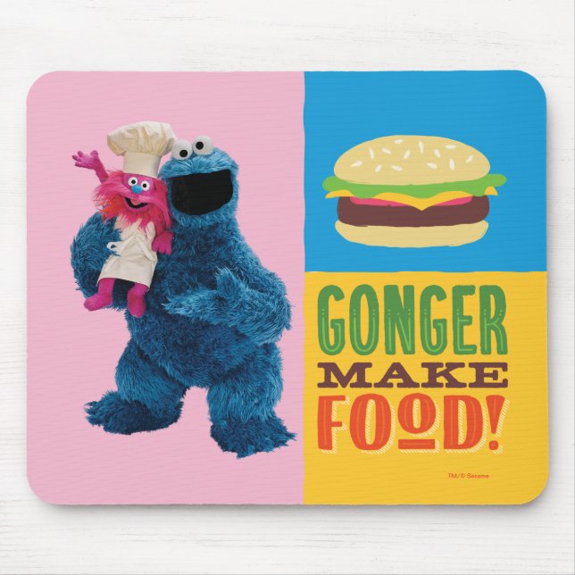 Mousepad Caminhão Foodie do Monstro do Biscoito | Gonger Ma (Frente)