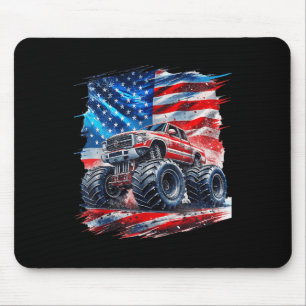 Mousepad Caminhão Monstro 4 De Julho Bandeira Americana EUA