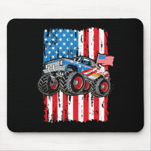 Mousepad Caminhão Monstro Bandeira Dos EUA Patriótico Menin