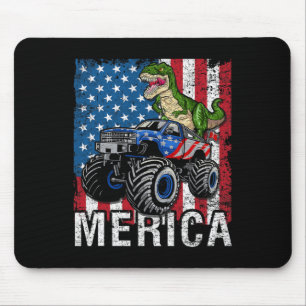 Mousepad Caminhão Monstro Dinossauro Americano Bandeira Ame