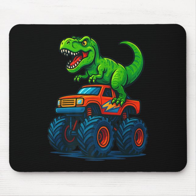 Mousepad Caminhão Monstro Dinossauro T-rex Aniversário Esco (Frente)