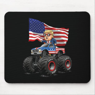 Mousepad Caminhão Monstro Donad Trump 4 De Julho Bandeira D