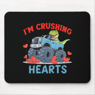 Mousepad Caminhão Monstro Hearts Crusher Esmagando Um Coraç