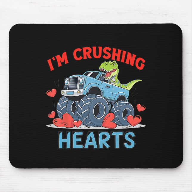 Mousepad Caminhão Monstro Hearts Crusher Esmagando Um Coraç (Frente)