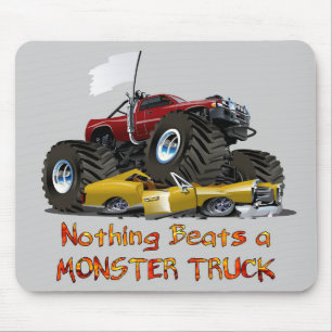 Mousepad Caminhão Monstro legal Esmagando um Desenho de Car