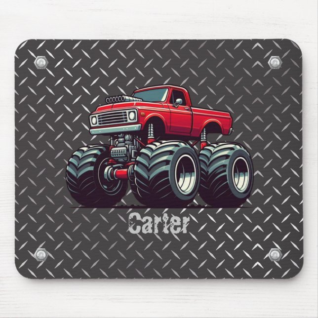 Mousepad Caminhão monstro vermelho (Frente)