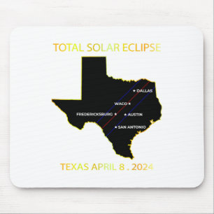 Mousepad Caminho Do Eclipse Solar 2024 Interative Map Texas