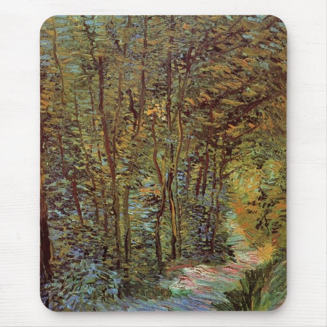 Mousepad Caminho na floresta por Vincent van Gogh (Frente)