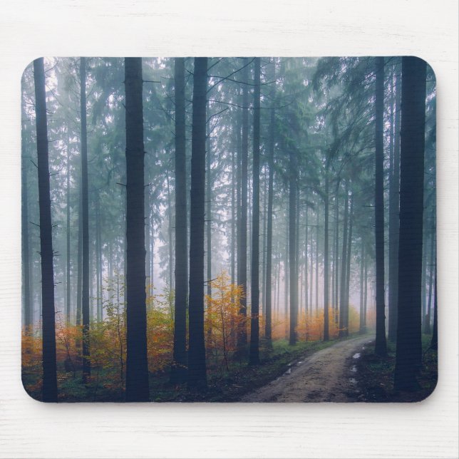 Mousepad Caminho Vinculado à Árvore Florestal Majestosa (Frente)