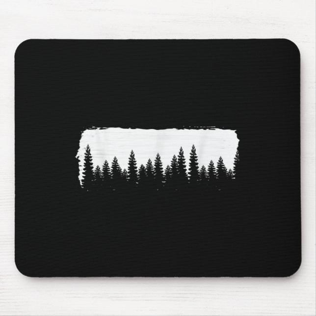 Mousepad Camisa-árvore, Floresta de algodão orgânico, Gráfi (Frente)