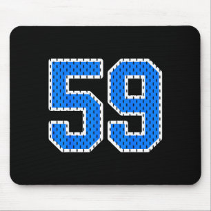 Mousepad Camisa azul brilhante de jersey esportivo número 5