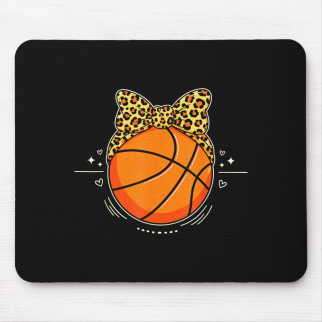 Mousepad Camisa Basquete Leopardo Guepardo Laço Feminina (Frente)