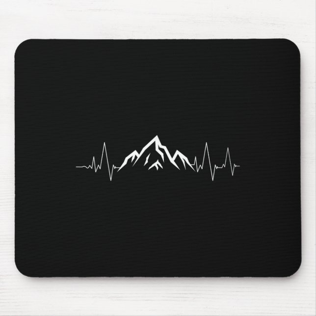 Mousepad Camisa Batimento Cardíaco Montanha Presente de Cic (Frente)