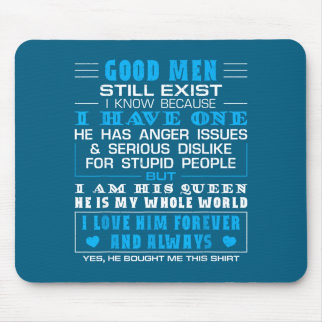 Mousepad Camisa Boa Ainda Existe Marido Mulher (Frente)
