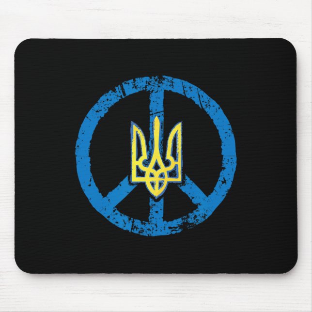 Mousepad Camisa com Símbolo de Paz da Ucrânia Tryzub Ucrani (Frente)